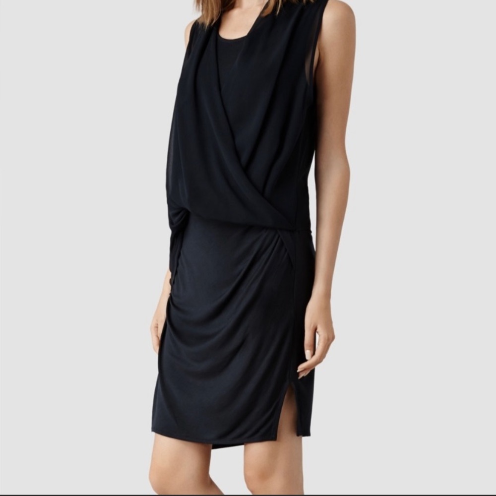 All Saints Black Abi Dress Size 2